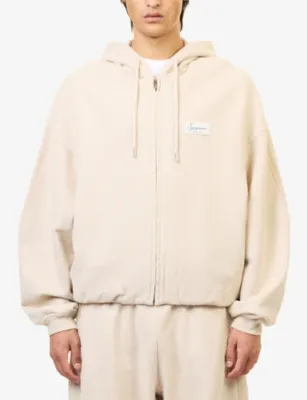 JACQUEMUS Brand-Patch Relaxed-Fit Cotton Hoody detail 3