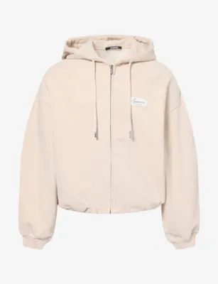 JACQUEMUS Brand-Patch Relaxed-Fit Cotton Hoody