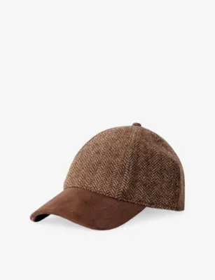 HACKETT Herringbone Wool-Blend Baseball Cap