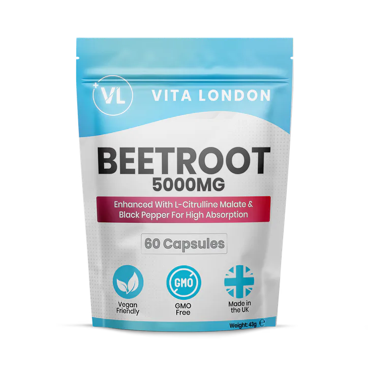 Vita London Beetroot Capsules + L-Citrulline Malate 5000mg 60 Capsules