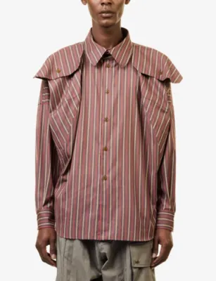 VIVIENNE WESTWOOD Broad Striped Cotton Shirt detail 3