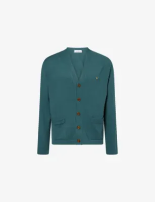 VIVIENNE WESTWOOD Alex Orb-Embroidered Cotton-Blend Cardigan