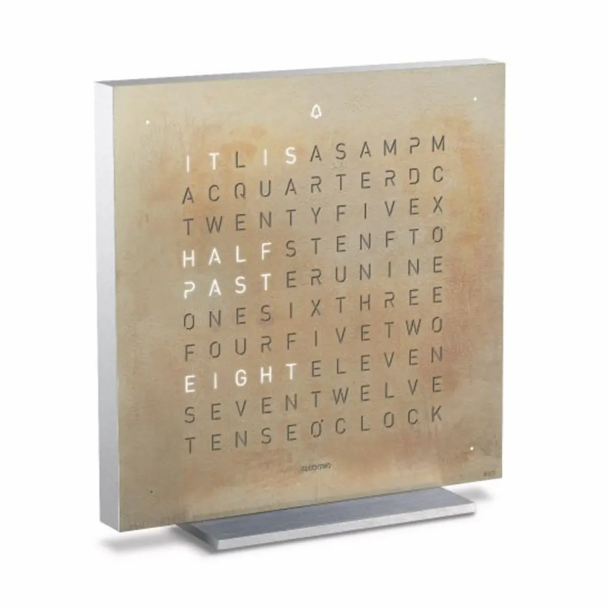 QLOCKTWO TOUCH Creator's Edition Silver & Gold Table Clock 13.5cm