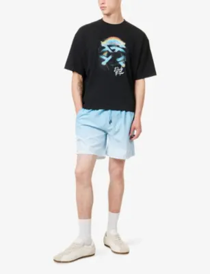 DAILY PAPER Shield Helmet Graphic-Print Cotton T-Shirt detail 2