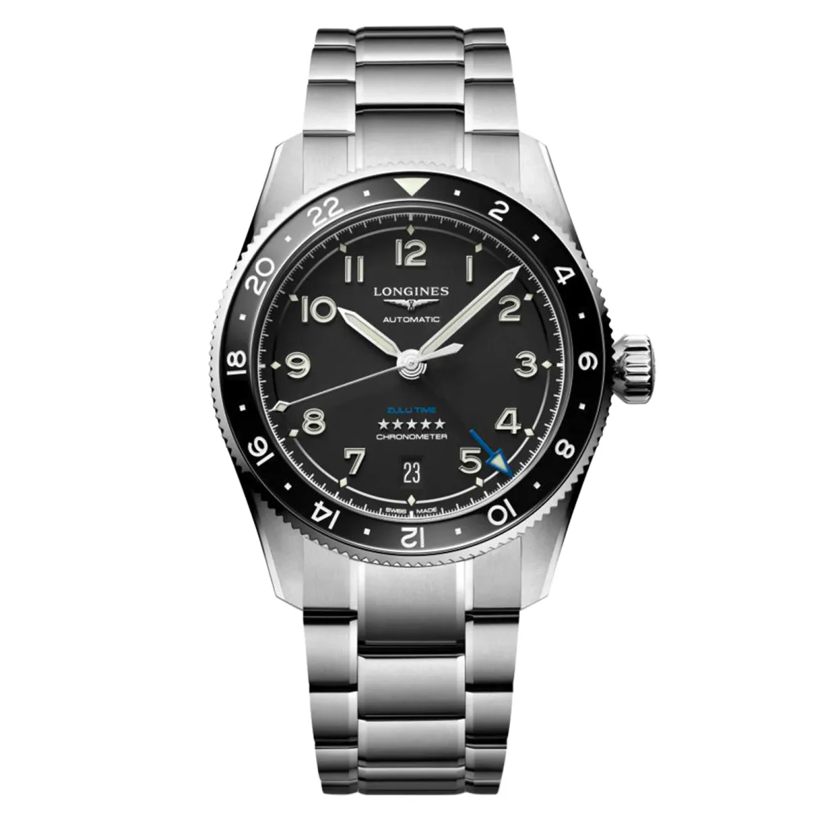 Longines Spirit Avigation 39mm Mens Watch Black
