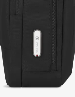 VICTORINOX Mythic Deluxe Leather and Woven Briefcase detail 3