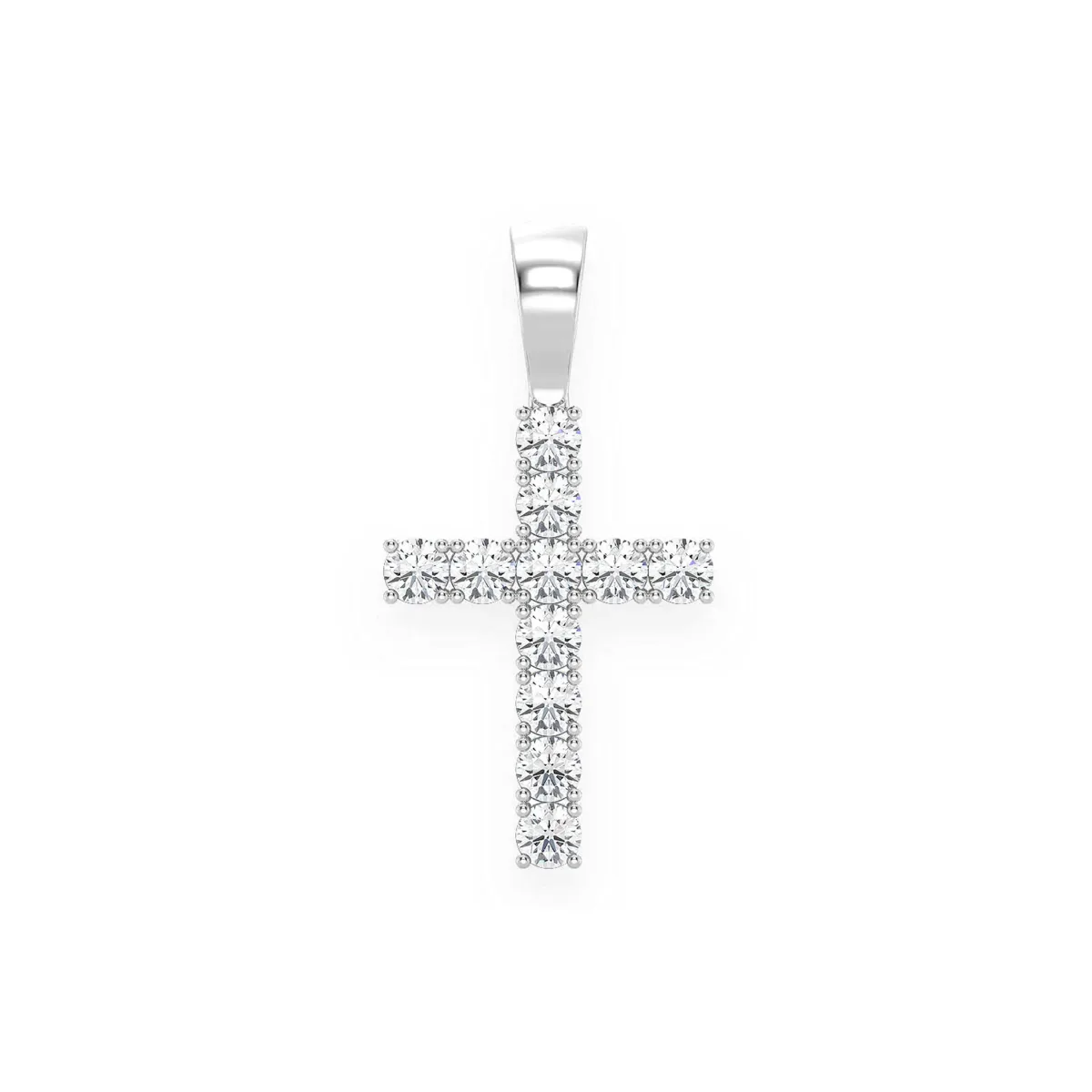 For Him Signature Diamond Cross in 1.00ctw / White Gold / Natural Diamond – Pendant