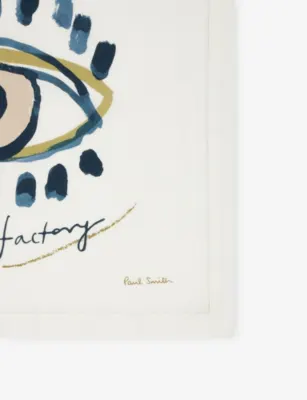 PAUL SMITH Dream Factory Print Cotton Pocket Square detail 2