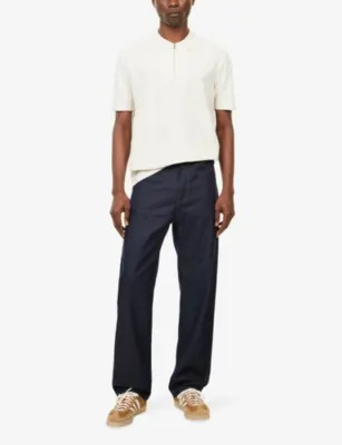 PS BY PAUL SMITH Zip-Up Knitted Cotton Polo Shirt detail 2