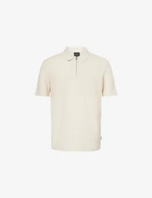 PS BY PAUL SMITH Zip-Up Knitted Cotton Polo Shirt