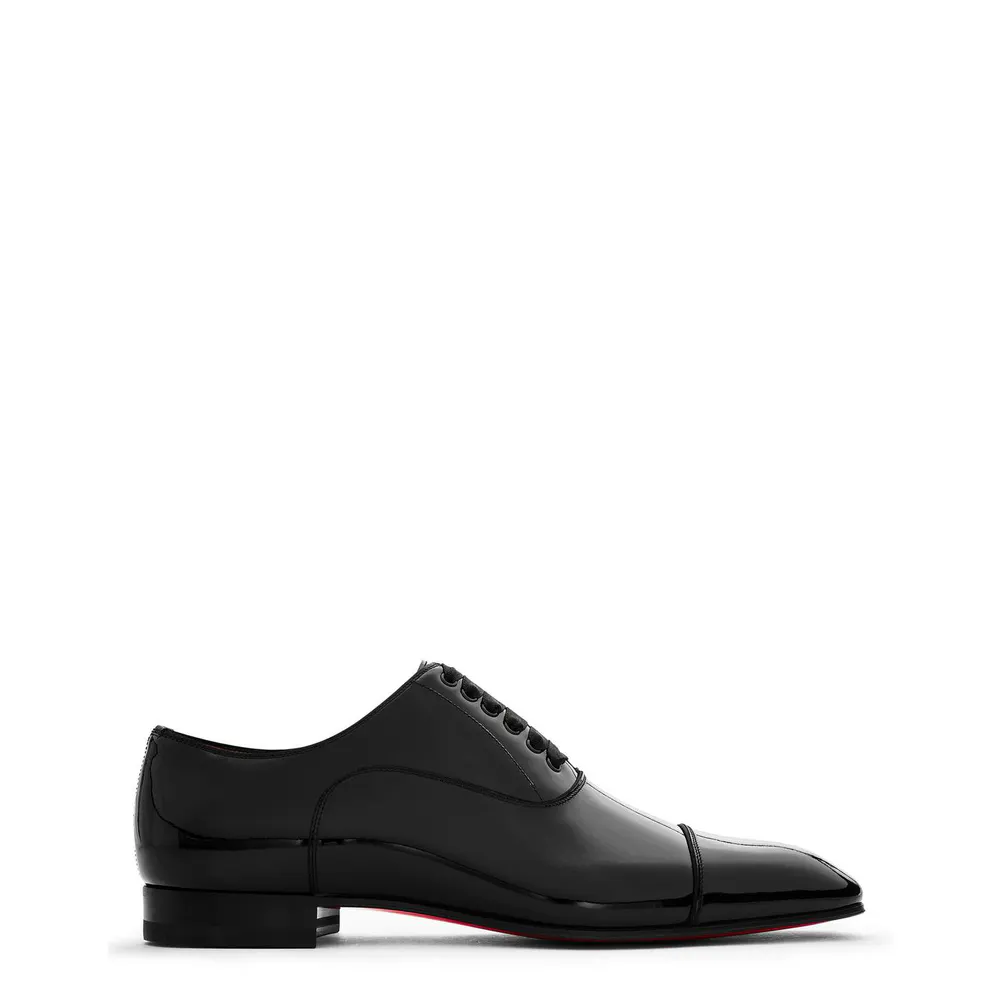 Christian Louboutin Men's Leather-Style Greggo Lace-Up Shoes