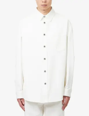 LOEWE Anagram-Embroidered Cotton Overshirt detail 3