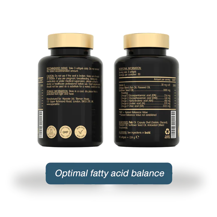 SuperSelf Omega 3-6-9 3000mg 90 Softgels with Premium Fish Oil, Flaxseed & Sunflower Oil detail 2