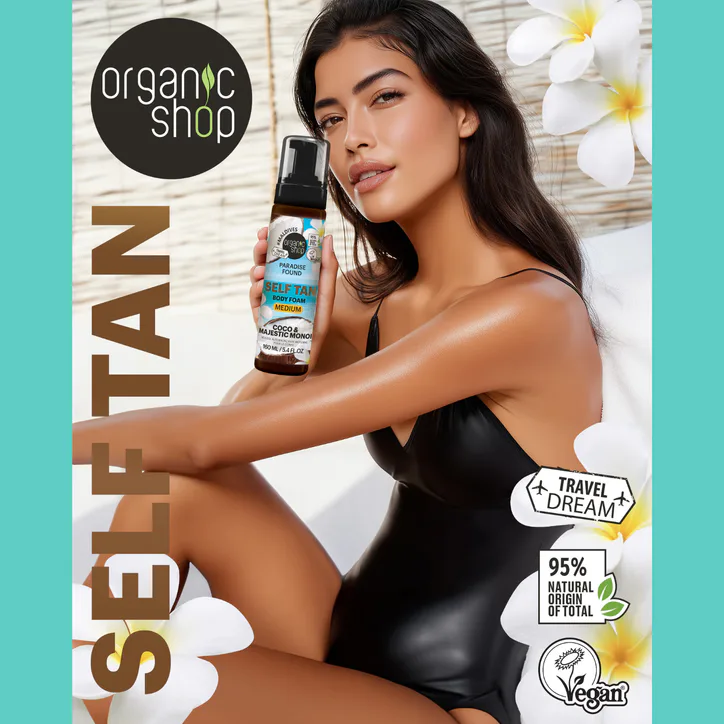Organic Shop Paradise Found MEDIUM Self Tan Body Foam with Coco & Majestic Monoi 160ml detail 3