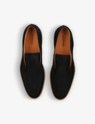 MAGNANNI Paraiso tonal-stitching suede mid-top loafers - EUR 44.5 / 10.5 UK MEN in NAVY, additional product view 2