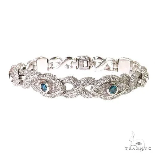 JALGAS - AMERICAS GOLD Evil Eye Infinity Diamond Bracelet 69696 in White – Bracelet