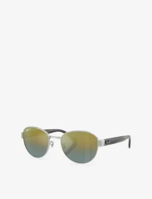 RAY-BAN RB3766CH Round-Frame Metal Sunglasses detail 2