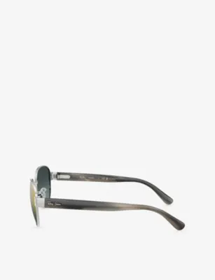 RAY-BAN RB3766CH Round-Frame Metal Sunglasses detail 3