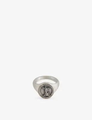 SERGE DENIMES Archangel Signet Sterling-Silver Ring - P