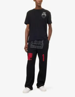 TRUE RELIGION No1 Brand-Print Cotton T-Shirt in JET BLACK, additional product view 2