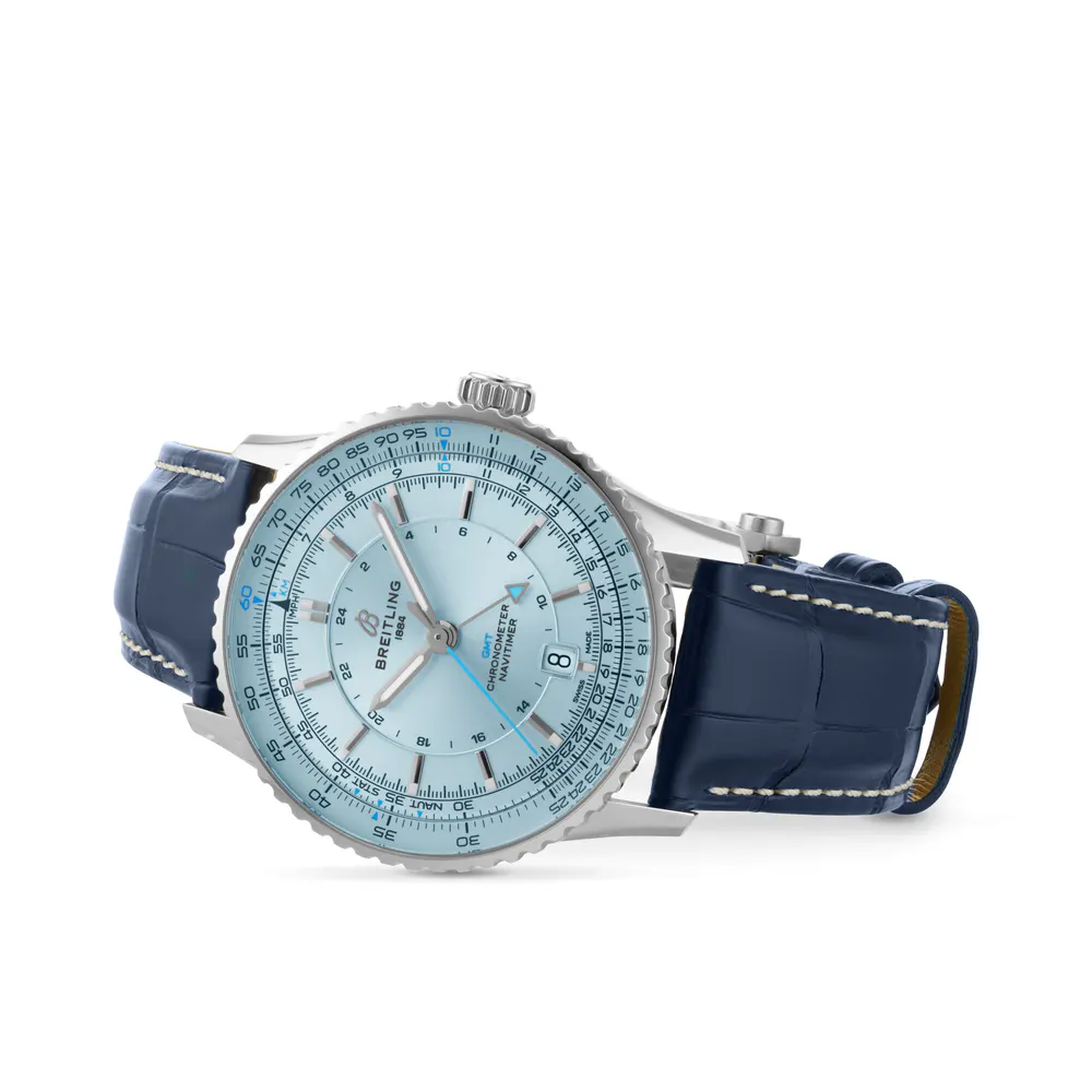 Breitling Navitimer Automatic GMT 41mm Mens Watch Light Blue in Blue, additional product view 3