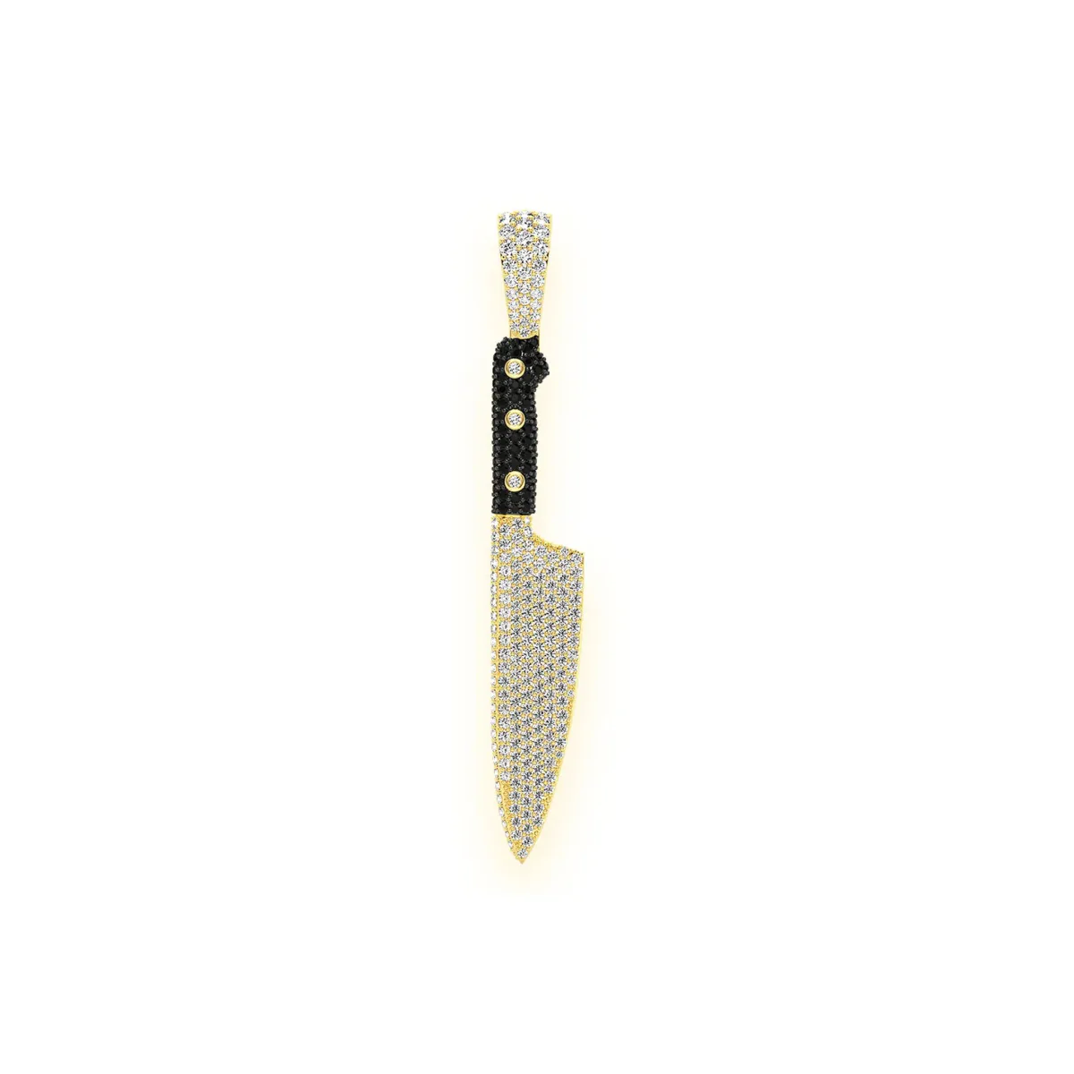 For Him Chef Knife Diamond Pendant