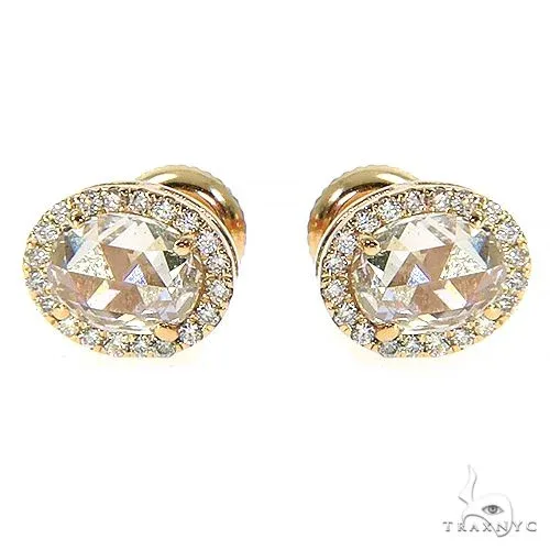 RINA - For Him CUSTOM CVD Oval Diamond Earrings 68644 in Rose Gold – Earrings