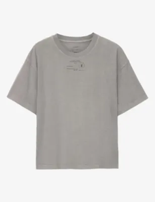ALLSAINTS Raphy Logo-Print Short-Sleeve Cotton T-Shirt - FENNEL GREEN detail 2