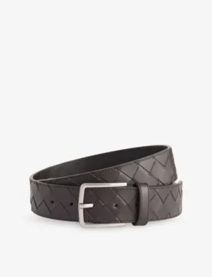 BOTTEGA VENETA Intrecciato Leather Belt - 34