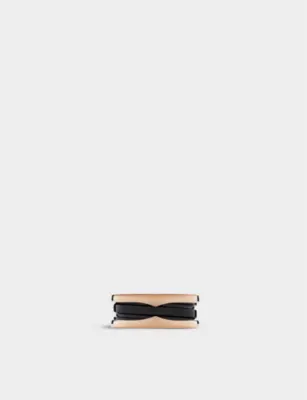 BVLGARI B.zero1 18ct rose-gold and ceramic ring - 65mm detail 3
