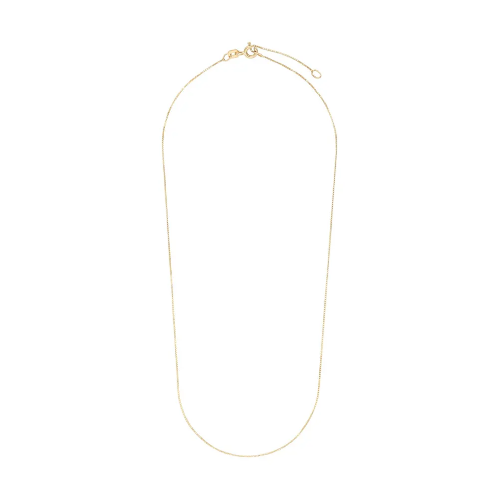 AMOR 9ct Yellow Gold Venezia Chain Necklace - 35cm detail 3