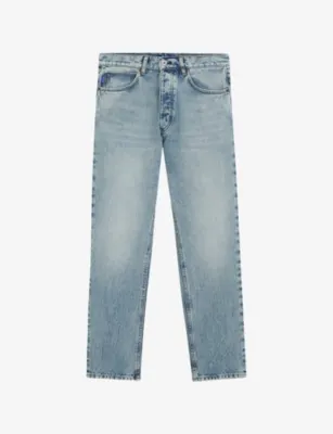 HUGO Faded Tapered-Leg Stretch-Denim Jeans - 35/32