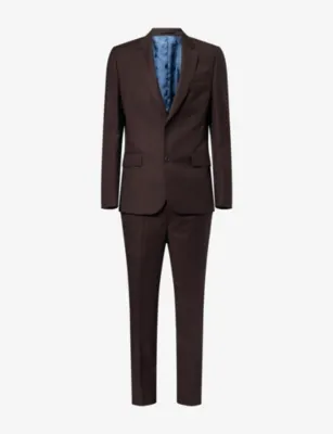 PAUL SMITH Sharkskin Single-Breasted Wool Suit