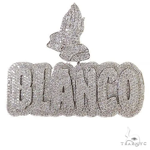 RINA - For Him CUSTOM Custom Made Diamond Name Logo Pendant 68718 in Rose Gold – Pendant