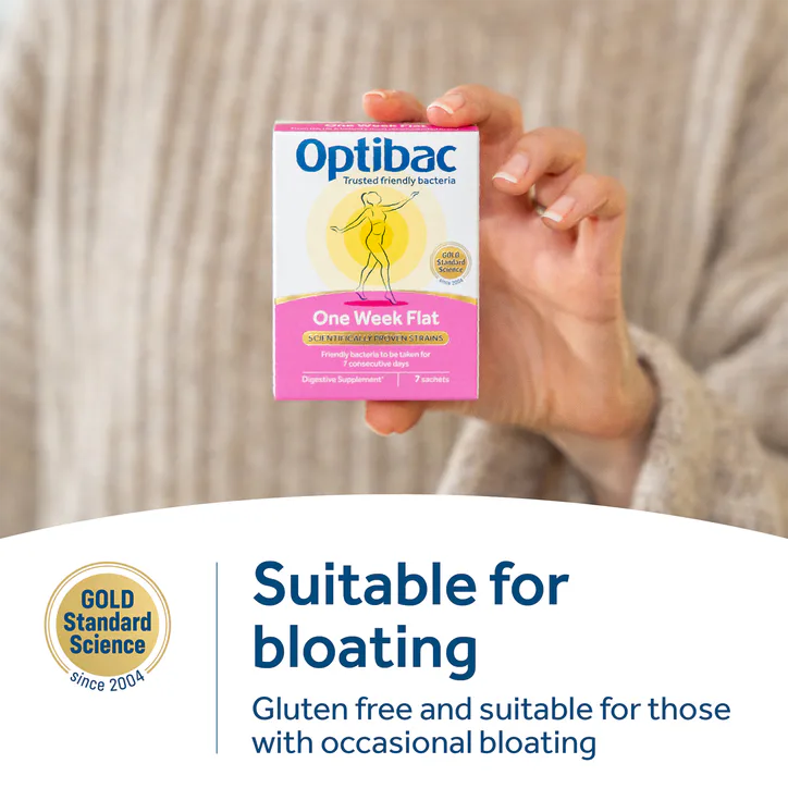 Optibac One Week Flat with Bifidobacterium (5 billion) 28 Sachets, additional product view 2
