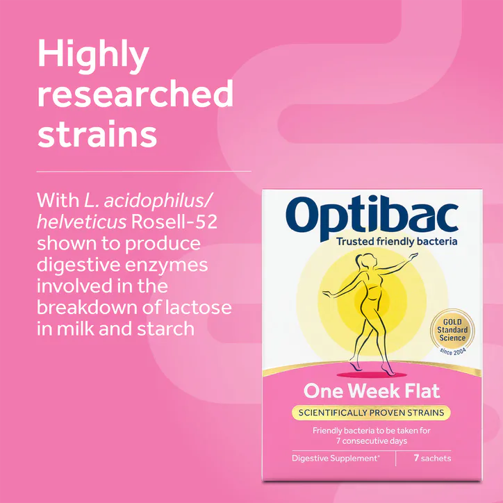 Optibac One Week Flat with Bifidobacterium (5 billion) 28 Sachets, additional product view 3