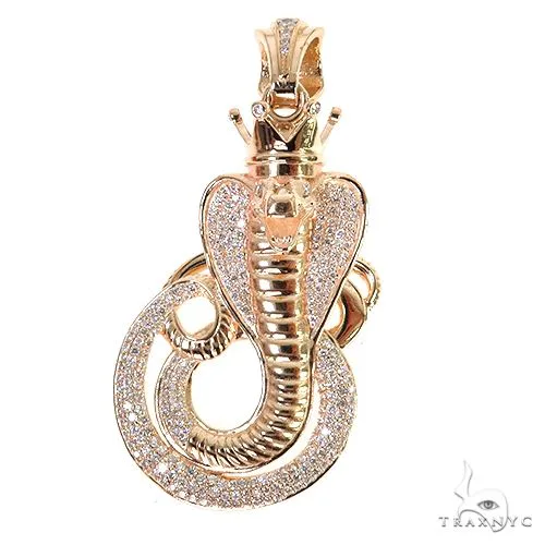 RINA - For Him CUSTOM King Cobra Diamond Pendant 67779 in Rose Gold – Pendant