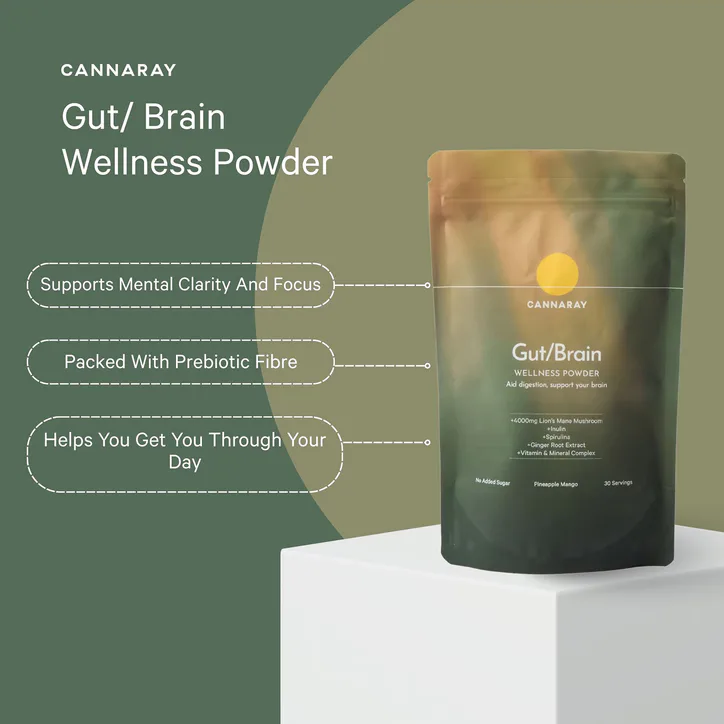 Cannaray Gut Brain Wellness Powder Pineapple & Mango (30 Servings) 150g detail 2
