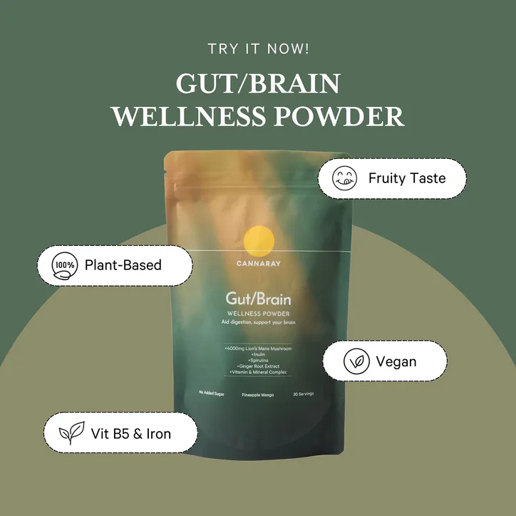 Cannaray Gut Brain Wellness Powder Pineapple & Mango (30 Servings) 150g detail 3