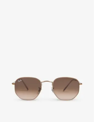RAY-BAN RB3548N metal hexagonal sunglasses