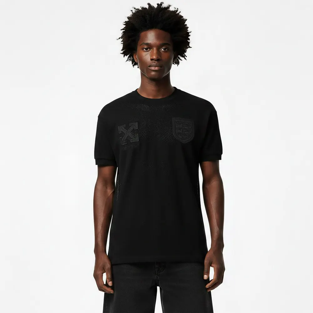 Off White England x Off White 1970 Blackout Shirt in Black/Black, additional product view 3