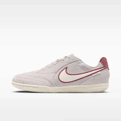 Nike Tiempo Streetgato PRM Indoor/Court Low-Top Football Shoes - Moon Particle/Team Red/Chalk