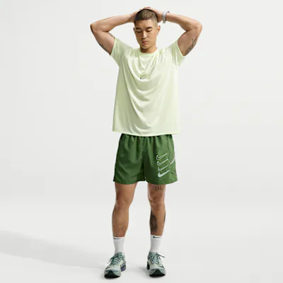Nike Miler Men's Dri-FIT 12.5cm (Approx.) Brief-Lined Running Shorts - Forest Green