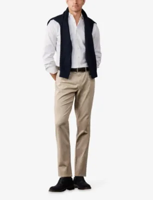 HACKETT Cutaway-Collar Tailored-Fit Cotton Shirt detail 2