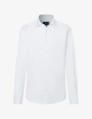 HACKETT Cutaway-Collar Tailored-Fit Cotton Shirt