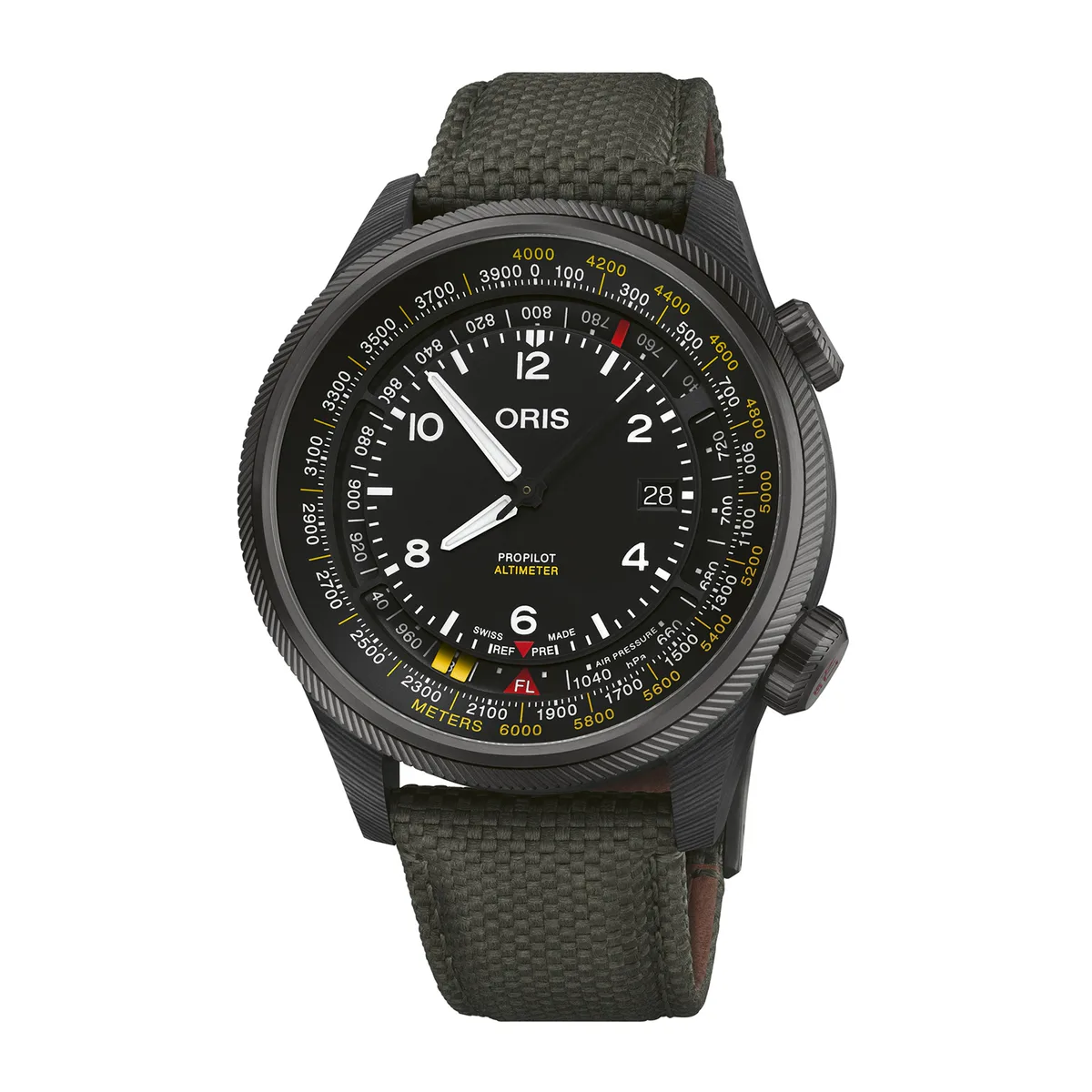 Oris Pro Pilot Altimeter 47mm Mens Watch - Altitude in Metres