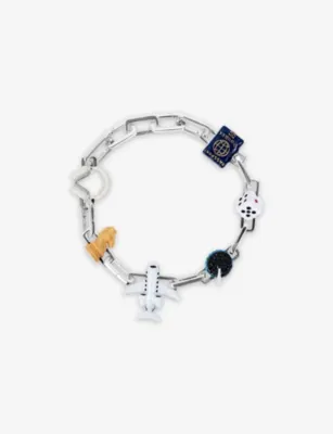POUBEL Tax-Optimiser Set Rhodium-Plated Sterling-Silver Charm Bracelet