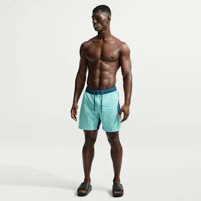 Nike Swim Men's 18cm (approx.) Fully Lined Volley Shorts - Bleached Turquoise/Green Abyss/Bleached Turquoise/Green Abyss