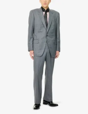 TOM FORD Pinstripe Suit Wool Trousers detail 2