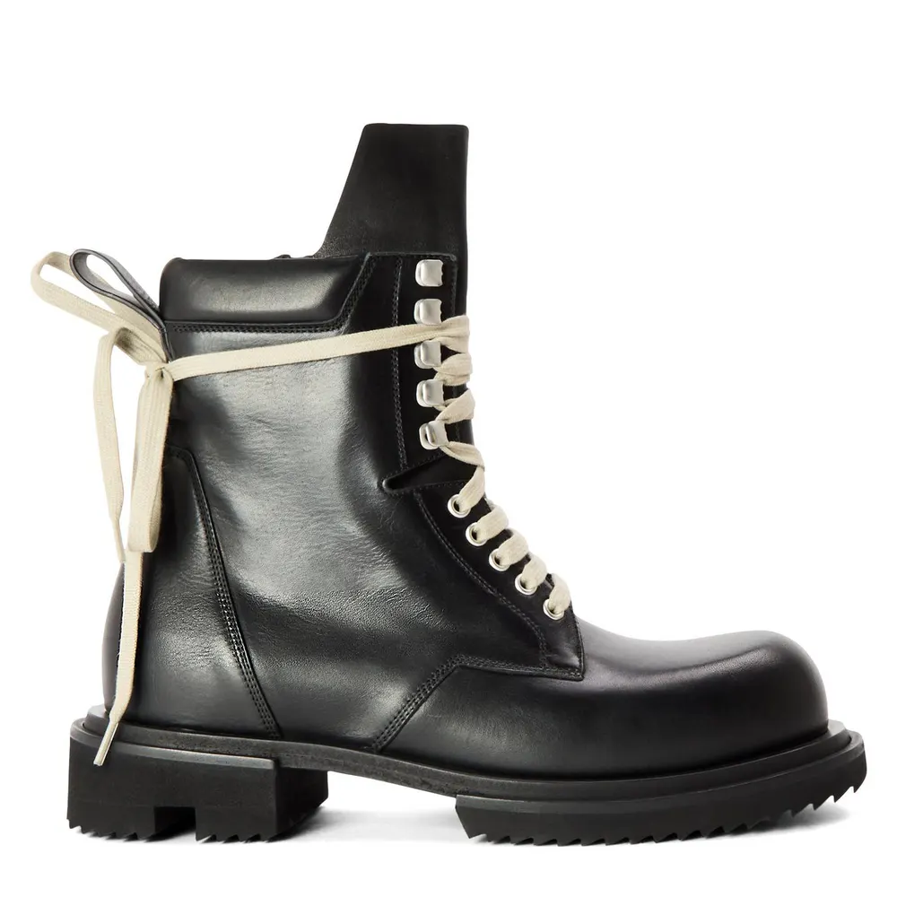 Rick Owens Men's Army Gabe Biker Boots in Black – Footwear